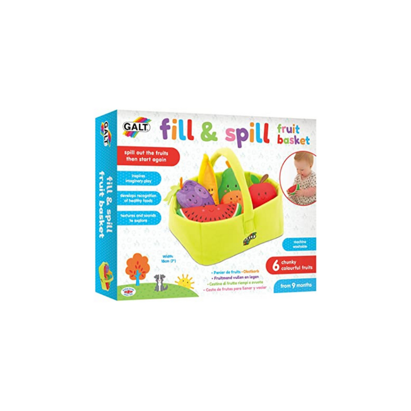 Galt Toys, Fill & Spill Fruit Basket, Soft Activity Toys, Ages 9 Months Plus