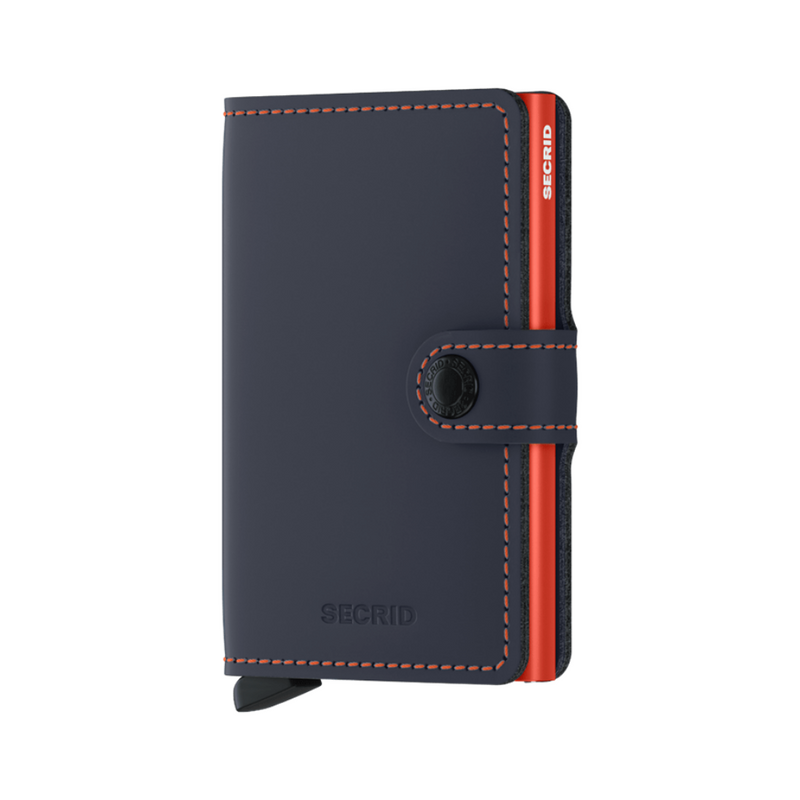 Secrid Miniwallet Matte Night Blue Orange