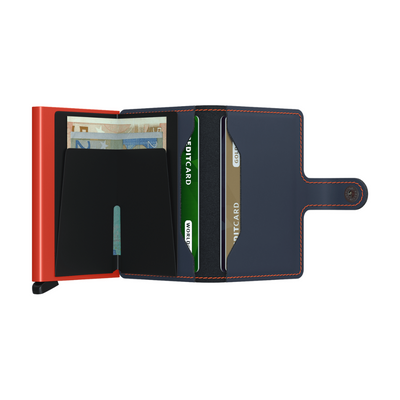 Secrid Miniwallet Matte Night Blue Orange
