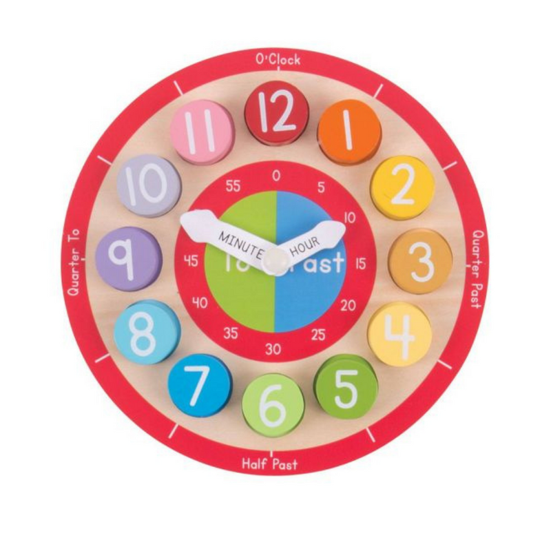 BigJigs Toys Wooden Teaching Clock