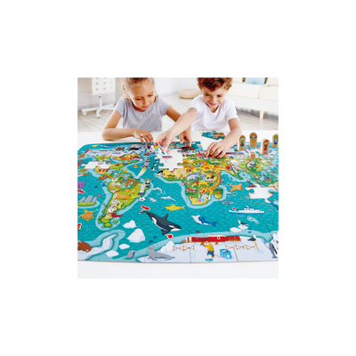 Hape 2-in-1 World Tour Atlas Wooden Puzzle and Boardgame mulveys.ie nationwide shipping