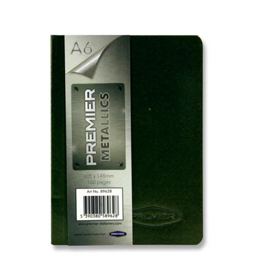 Premier A6 160pg Premier Metallics Notebook -