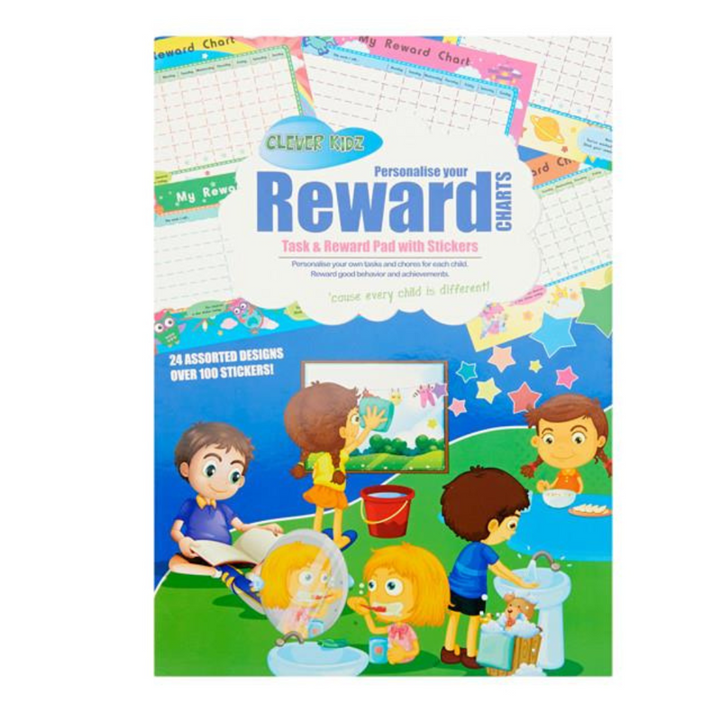 Clever Kidz Task & Reward Chart Pad W/stickers mulveys.ie nationwide shipping
