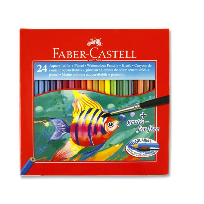 Faber Box 24 Water Soluble Colour Pencils mulveys.ie nationwide shipping