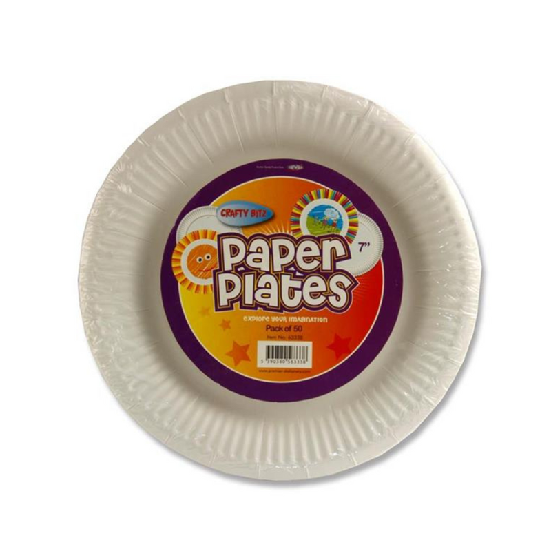 Crafty Bitz Pkt.50 7" Paper Plates