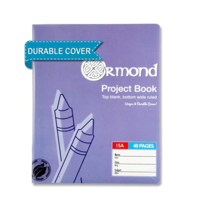 Ormond 40pg No.15a Durable Cover Project Book mulveys.ie nationwide shipping