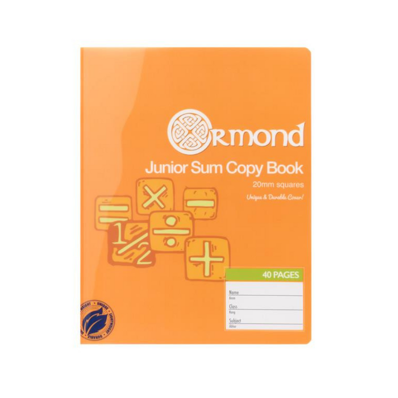 Ormond durable 40pg 20mm Sq Junior Sum Copy
