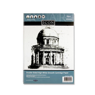 Icon A3 90gsm Spiral Sketch Pad 30 Sheets mulveys.ie nationwide shipping