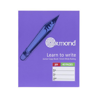 Ormond 40pg J09 Junior Copy Book mulveys.ie nationwide shipping
