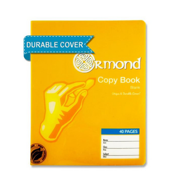 Ormond 40pg Durable Cover Blank Copy Book mulveys.ie nationwide shipping