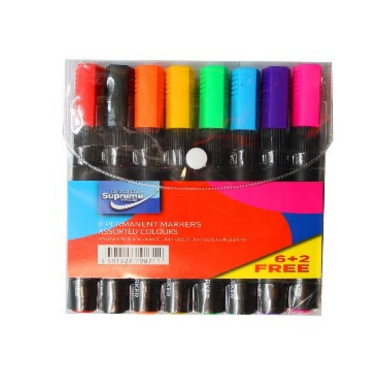 PERMANENT MARKERS 8PK LARGE mulveys.ie nationwide shipping