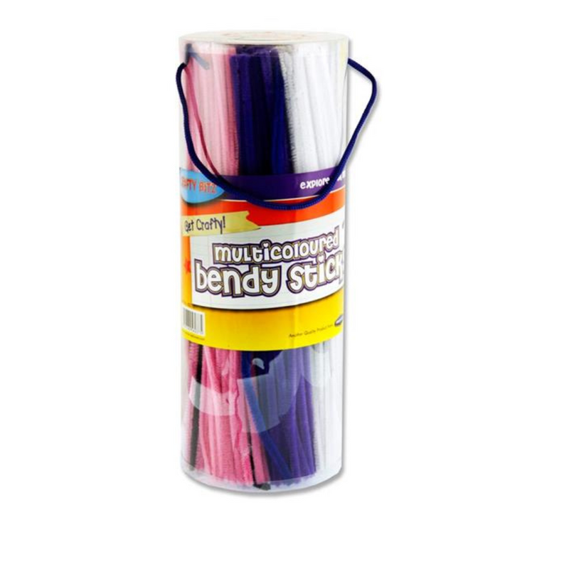 Crafty Bitz Tub 350 Multicolored Bendy Sticks Pipe Cleaners 10 Asst. Cols mulveys.ie nationwide shipping