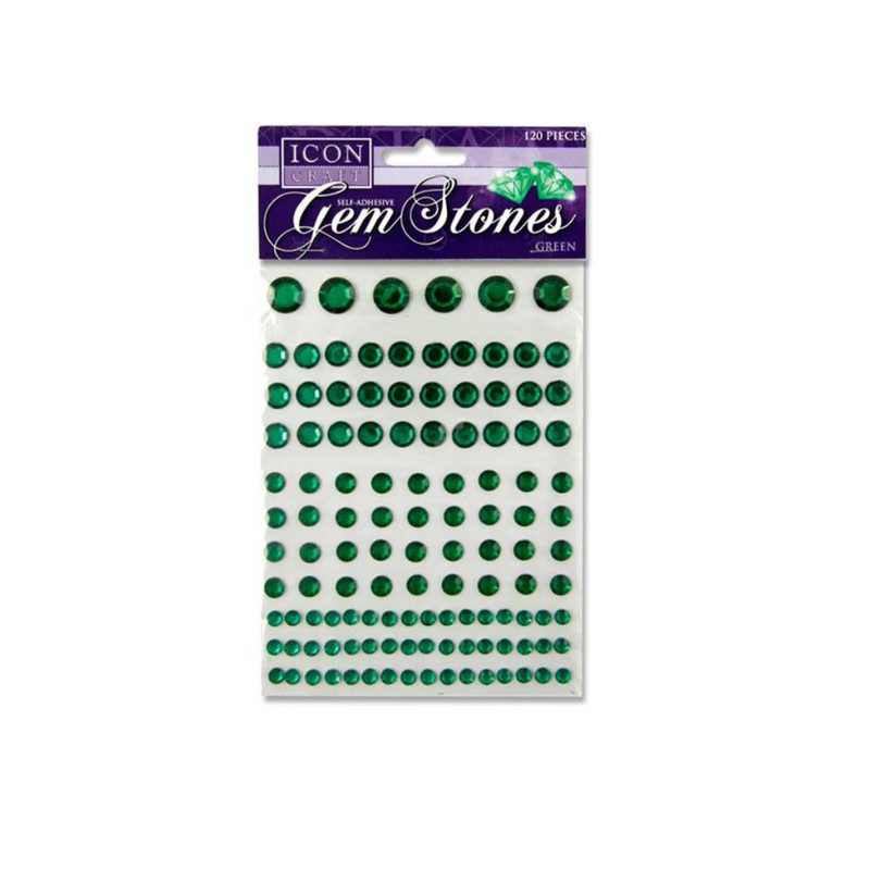 Icon Craft Pkt.120 Self Adhesive Gem Stones - Green mulvleys.ie nationwide shipping