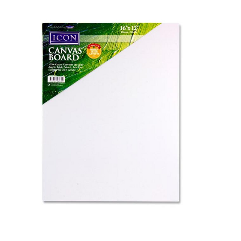 Icon Canvas Board 265gm2 - 16"x12" mulveys.ie natonwide shipping