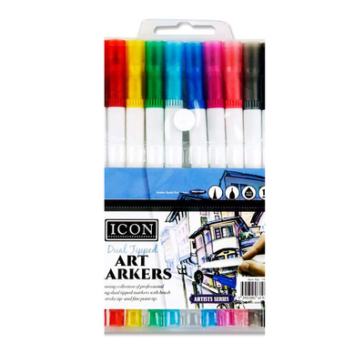 Icon Pkt.10 Dual Tipped Art Markers mulveys.ie nationwide shipping