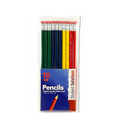 Student Solutions Wallet of 10 HB Eraser Tipped Pencils - Original mulveys.ie nationwide shipping