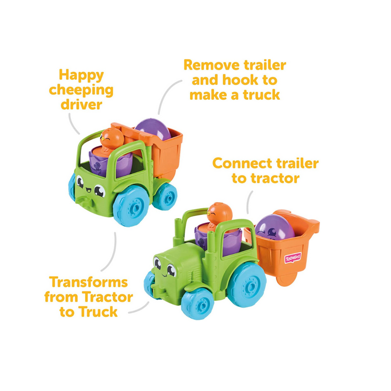 Tomy Tommies Hide and Squeak 2 in 1 Transforming Tractor