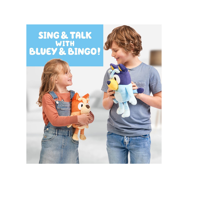 Bluey - 13" Talking Bluey Plush - Interactive - Sing Along with Bluey, 9 Different Phrases