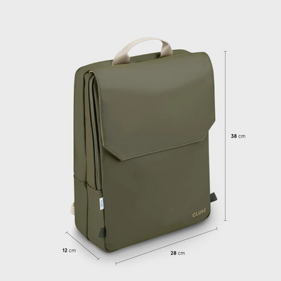 Le Réversible Backpack, Dark Green Moss, Gold Colour mulveys.ie nationwide shipping