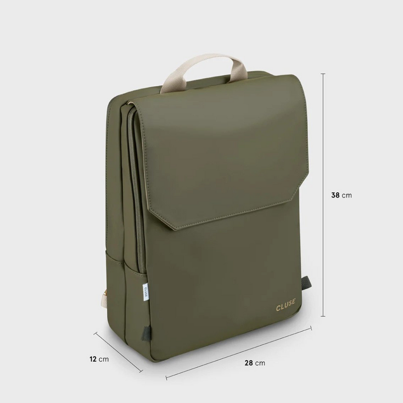 Le Réversible Backpack, Dark Green Moss, Gold Colour mulveys.ie nationwide shipping