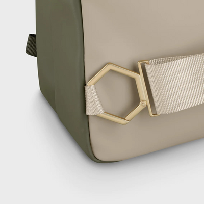 Le Réversible Backpack, Dark Green Moss, Gold Colour mulveys.ie nationwide shipping