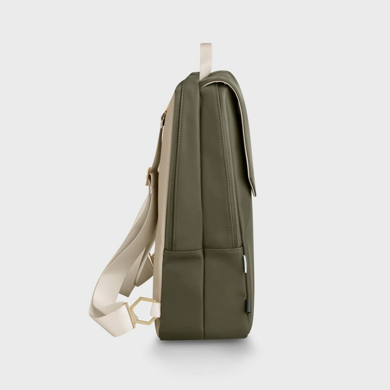 Cluse Le Réversible Backpack, Dark Green Moss, Gold Colour