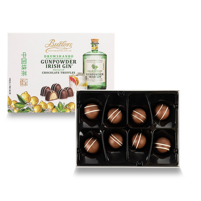 Butlers Drumshanbo Gunpowder Irish Gin with Sardinian Citrus® Chocolate Truffles mulveys.ie nationwide shipping