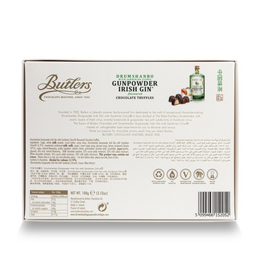 Butlers Drumshanbo Gunpowder Irish Gin with Sardinian Citrus® Chocolate Truffles