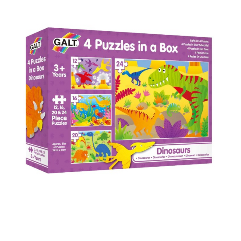 4 Puzzles in a Box - Dinosaurs mulveys.ie nationwide shipping