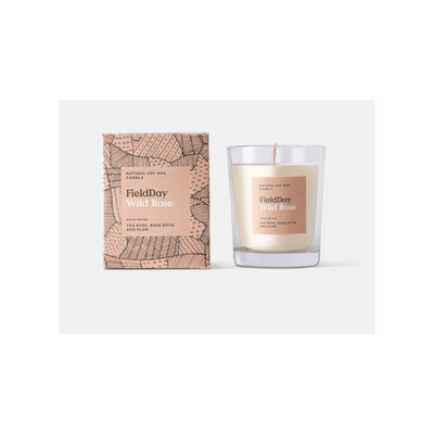 Field Day natural soy wax candle - wild rose Mulveys.ie