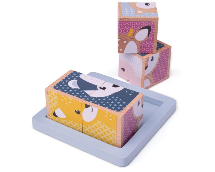 BigJigs Woodland Cube Puzzle
