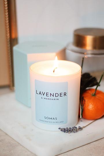 SOMAS LAVENDER & MANDARIN CANDLE mulveys.ie nationwide shipping